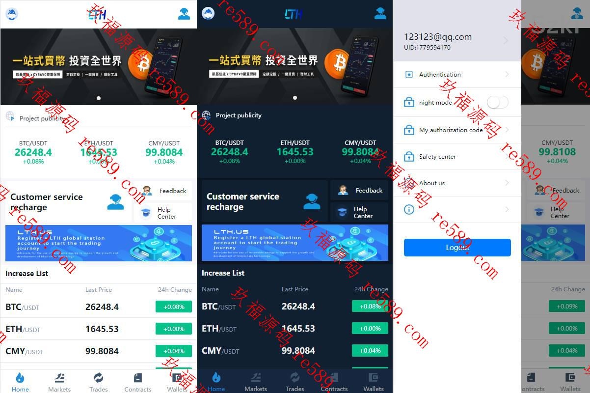 国外盘交易所系统/币币交易/合约交易所/全开源