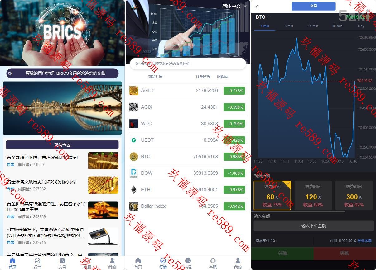 2025年新款UI多国的语言微盘秒合约优化修复版/虚拟货币交易/余利宝理财