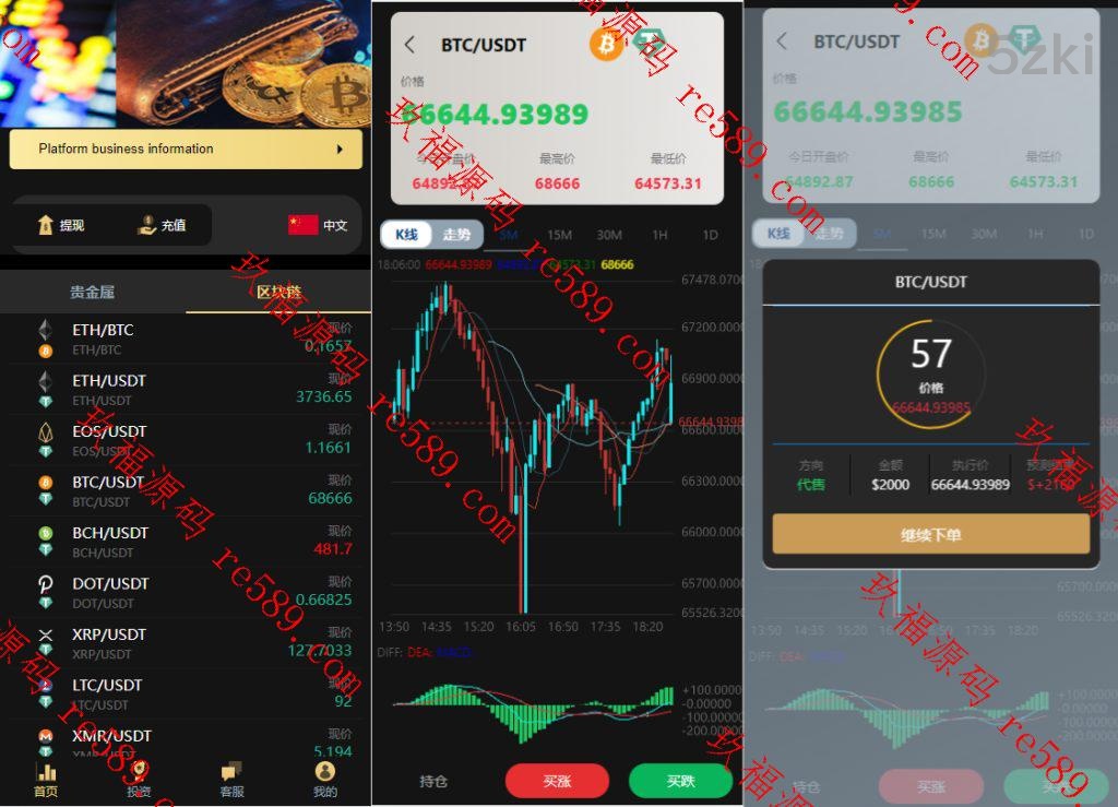 修复12国语言微交易虚拟币微盘多行情盘源码下载