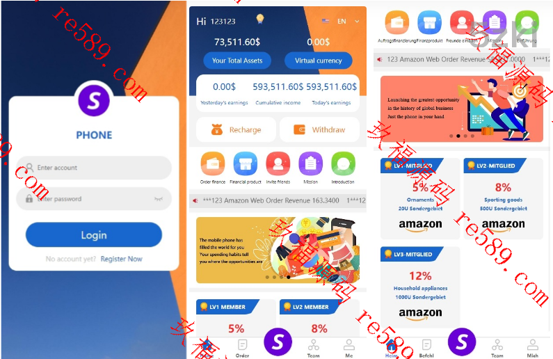 全开源抢单新ui刷单系统/派单卡单/余额宝/前端uniapp/国外盘刷单源码