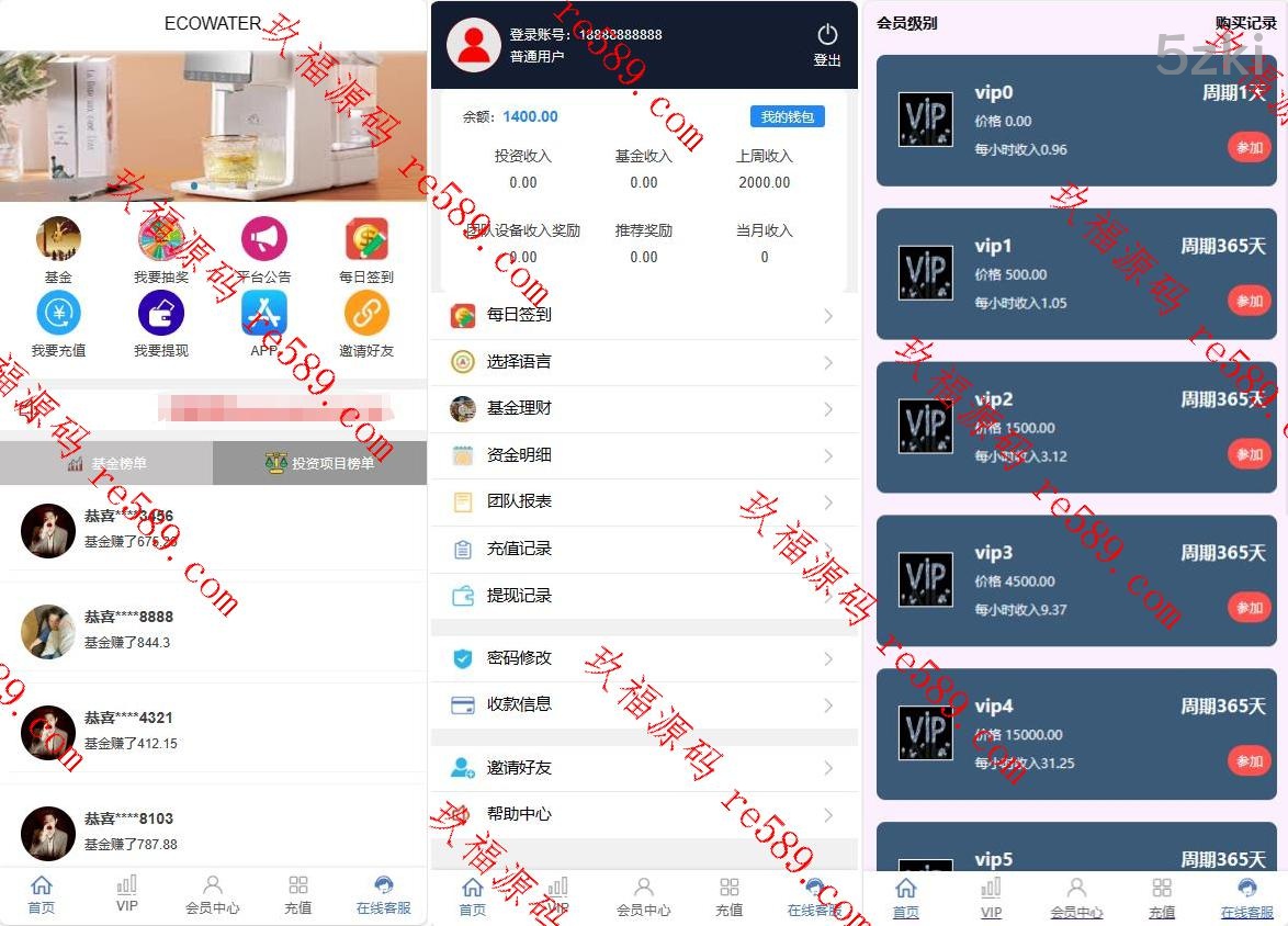 多国的语言国外盘投资理财系统/基金项目投资理财印度源码