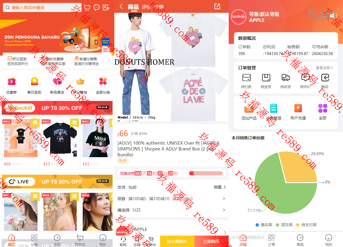 多国的语言WoShop多商户跨境电商uniapp进口出口商城国际支付国际物流一件代发源码