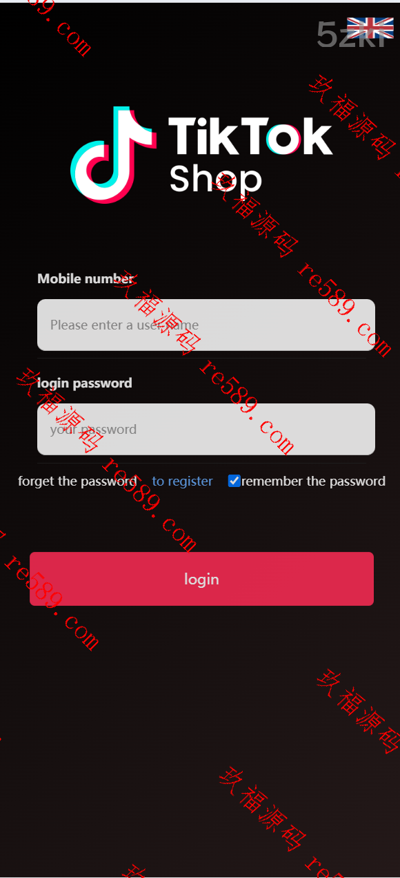 【玖福独家二开】新版多国的语言/TikTok商城抢单刷单系统/打针做单订单重置功能