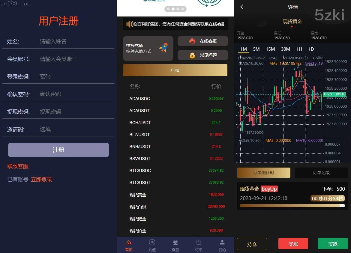 微盘系统运营版/期货黄金白银交易/微交易源码/代理后台管理