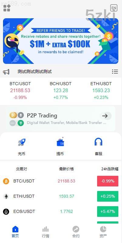 精简版合约交易所系统/多国的语言国外盘交易所/源码