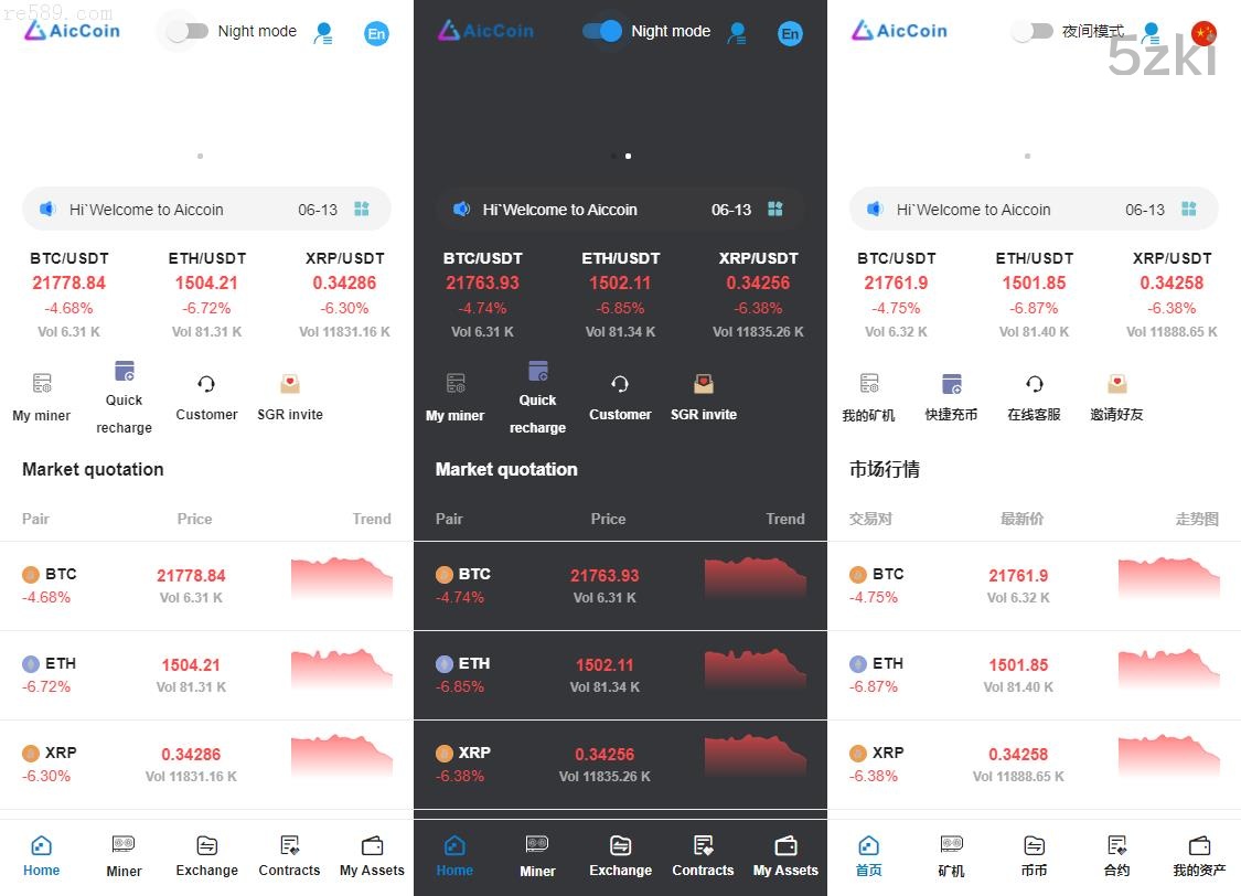 Bbucoin：支持5国语言的币币交易所， Featuring日夜模式、矿机、秒合约、期权，附带开源工程与搭建教程