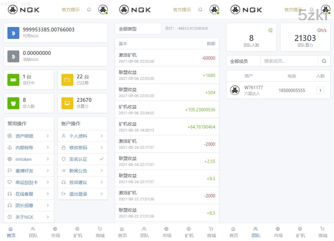 响应式NGK区块链源码下载/NGK矿机挖矿源码/公链程序/数字钱包源码